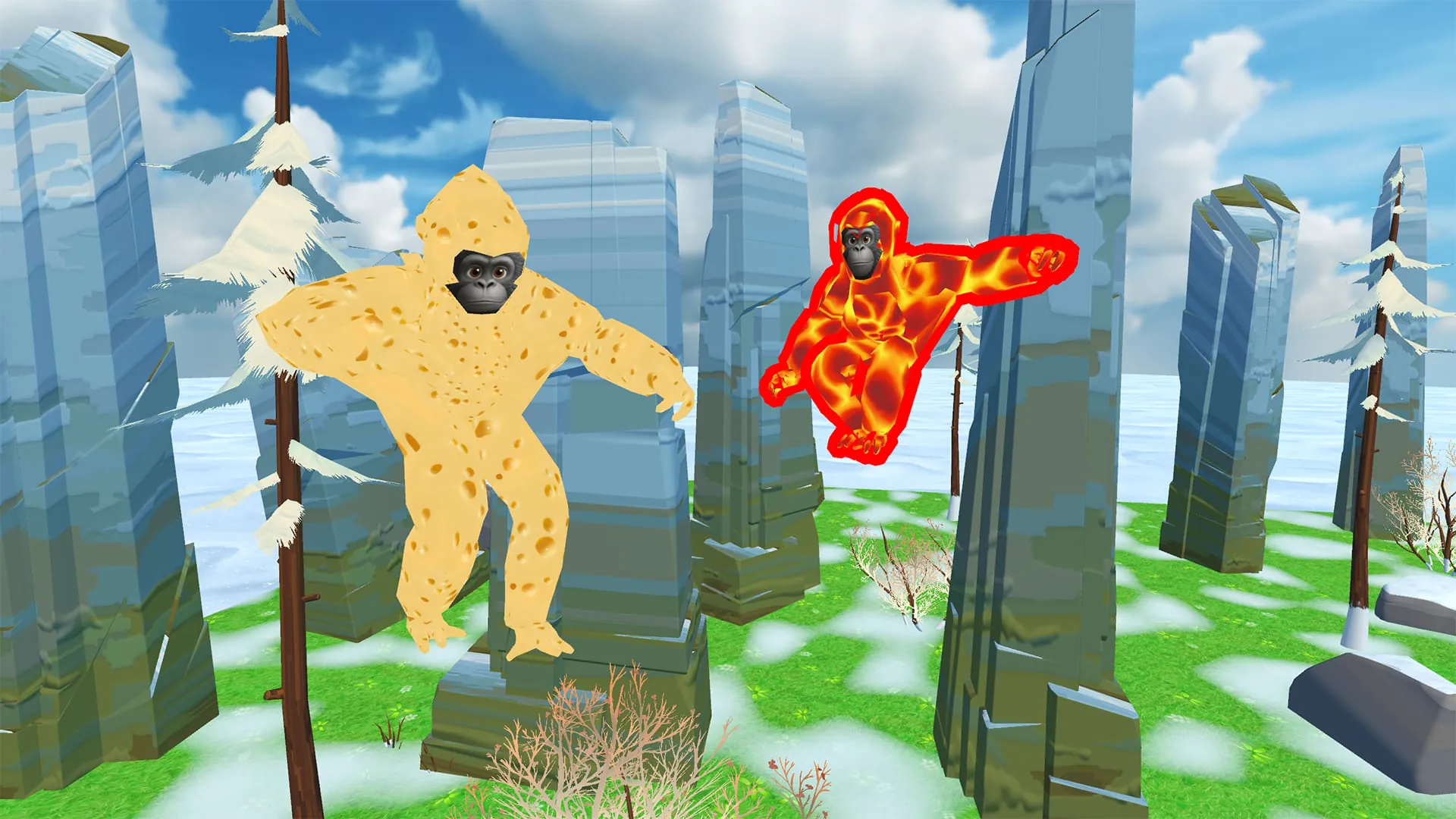 Monkey tag. Gorilla memes game