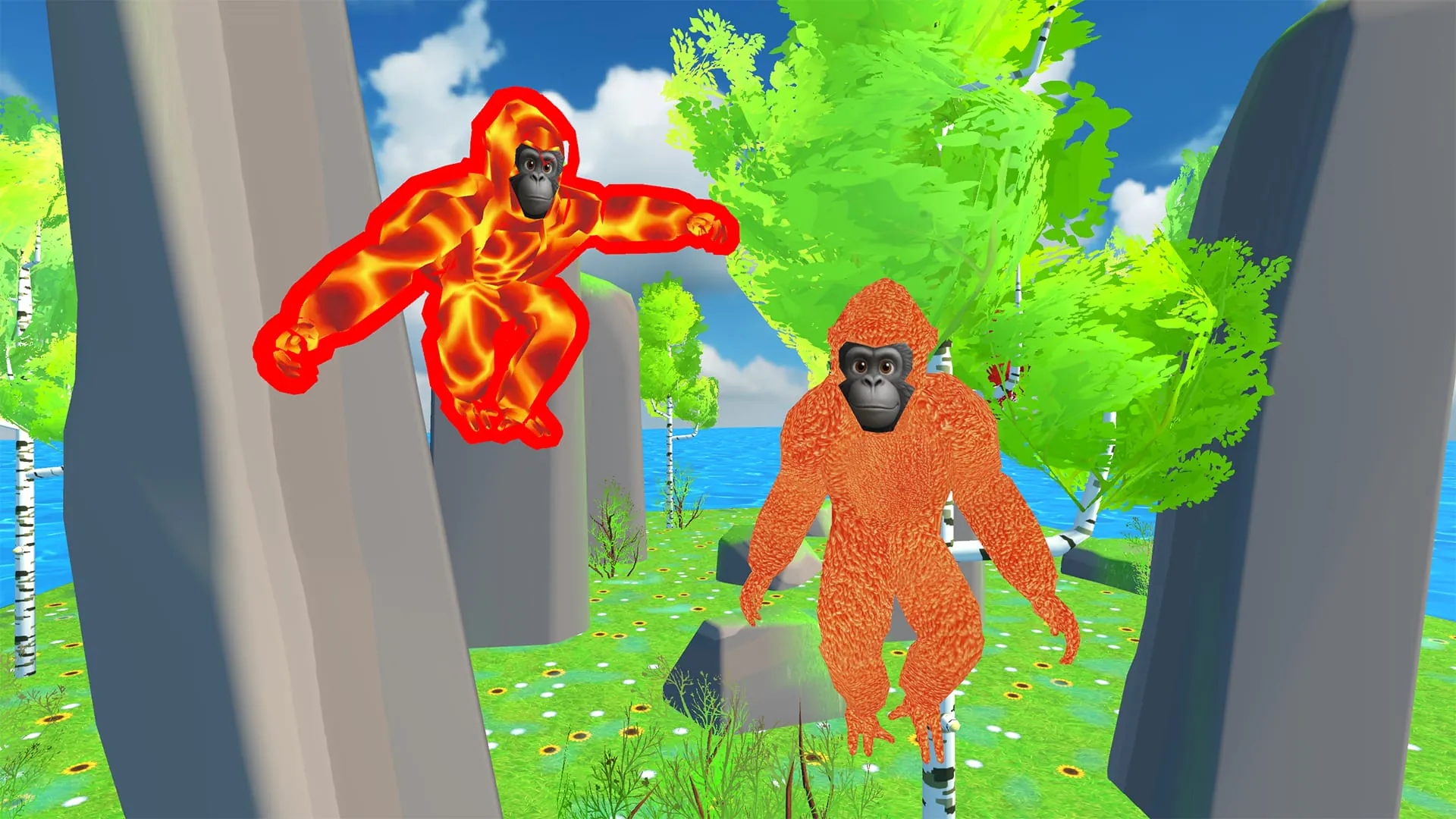 Monkey tag. Gorilla memes game