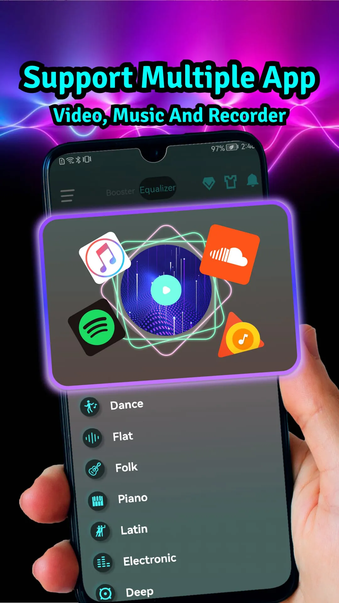 Bass Booster Volume Booster EQ