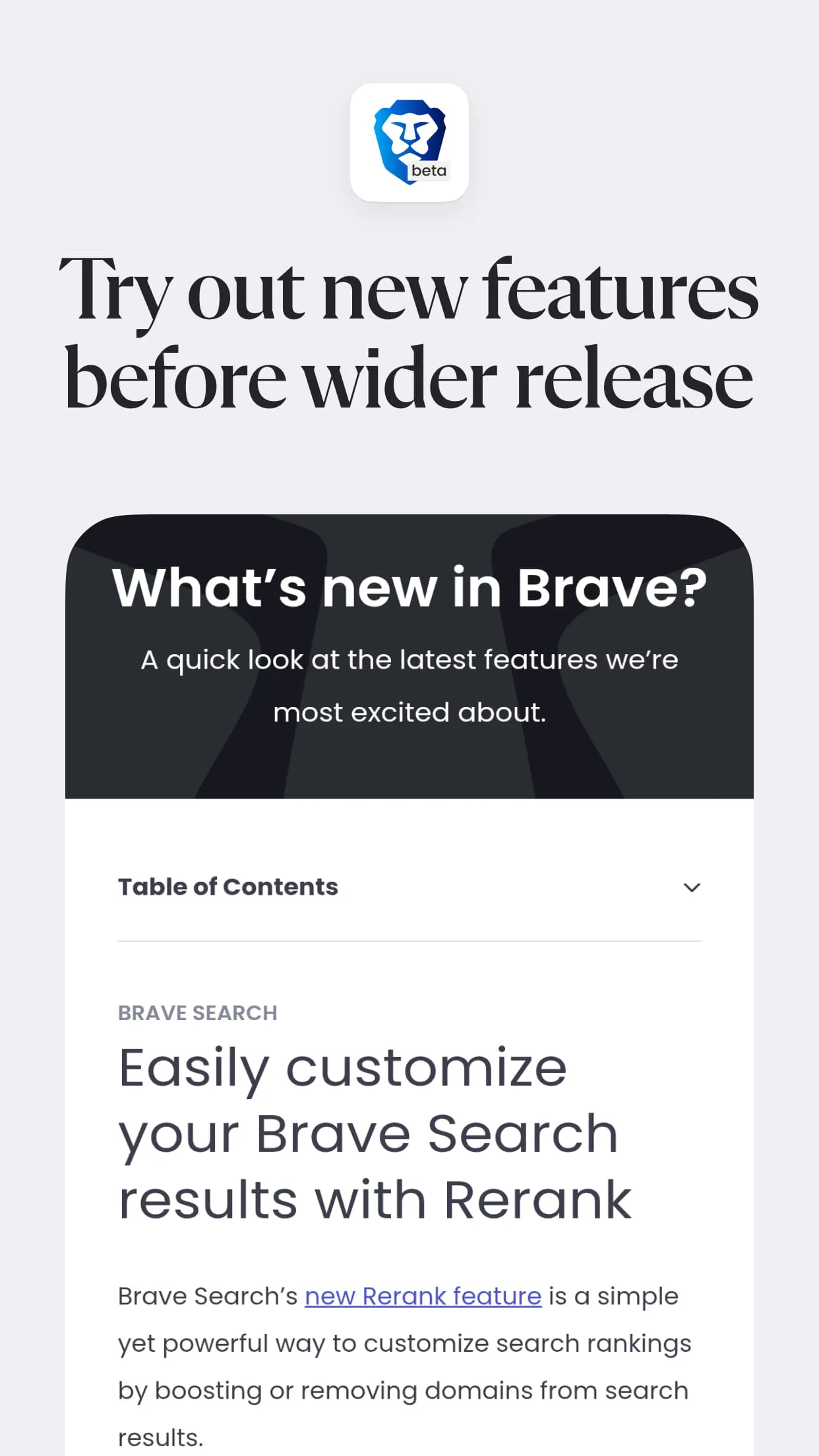 Brave Beta