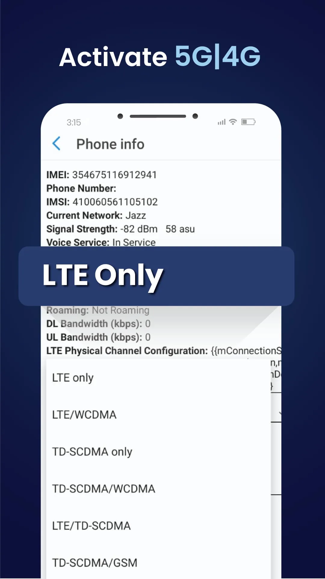 4G LTE Mode only