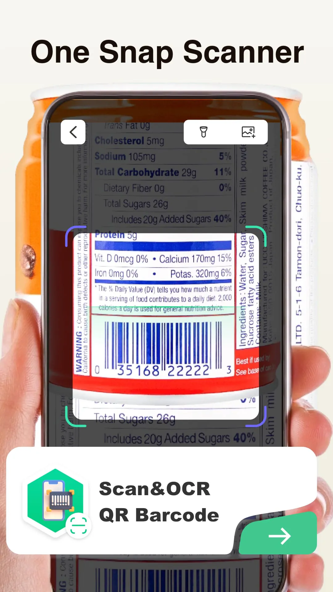 Safe QR Barcode OCR AI Scanner