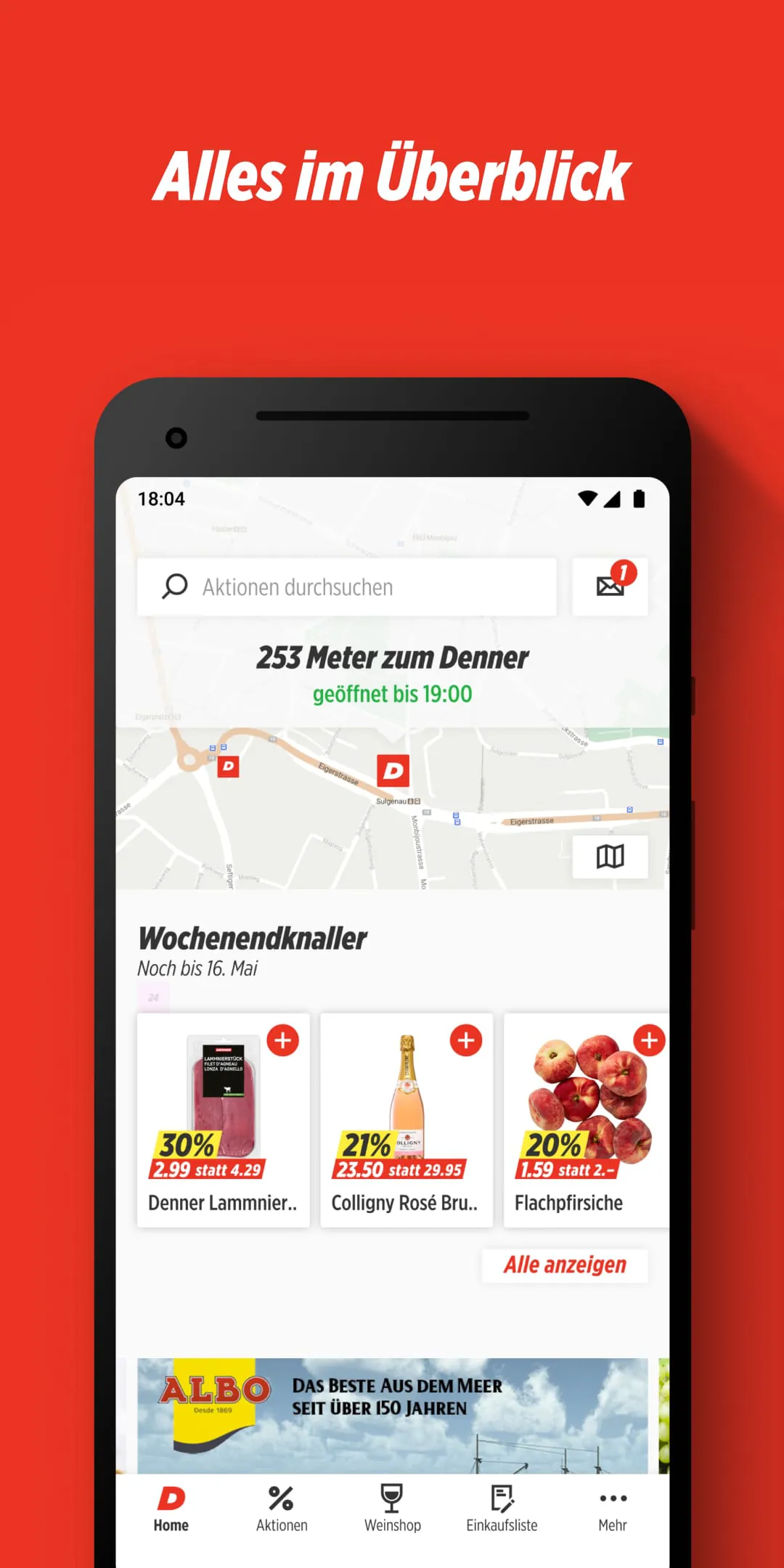 Denner – Aktionen und Weinshop