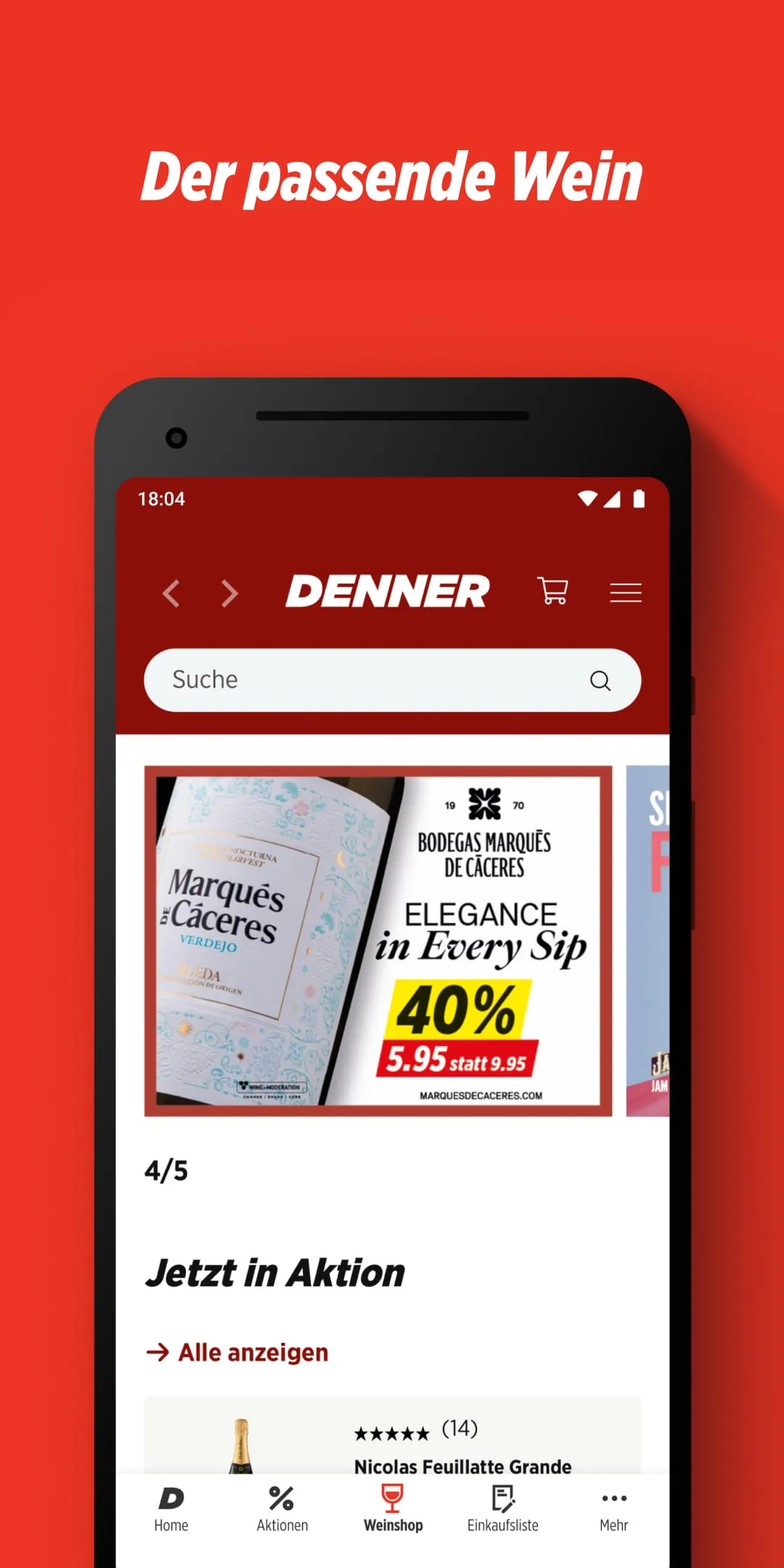 Denner – Aktionen und Weinshop