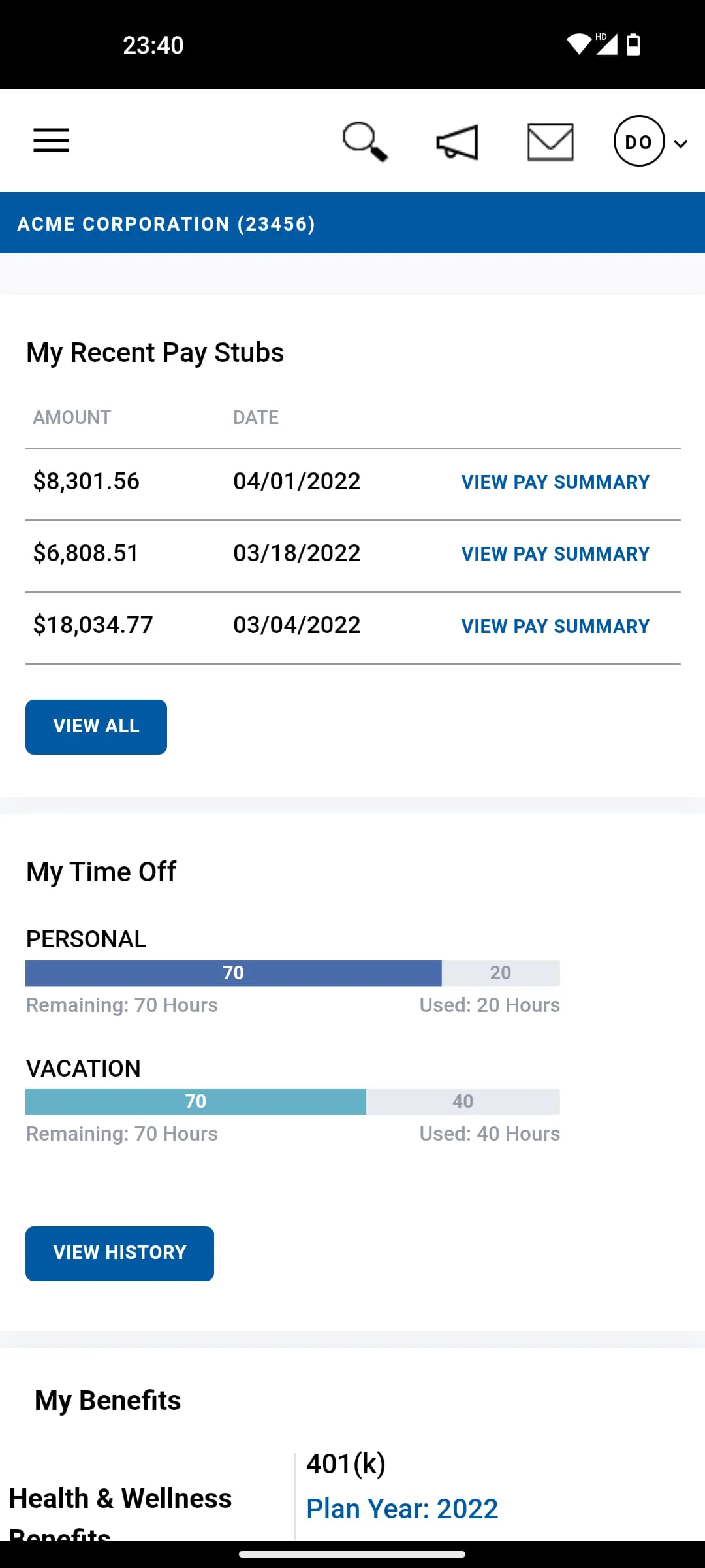 Paychex Oasis Employee Connect