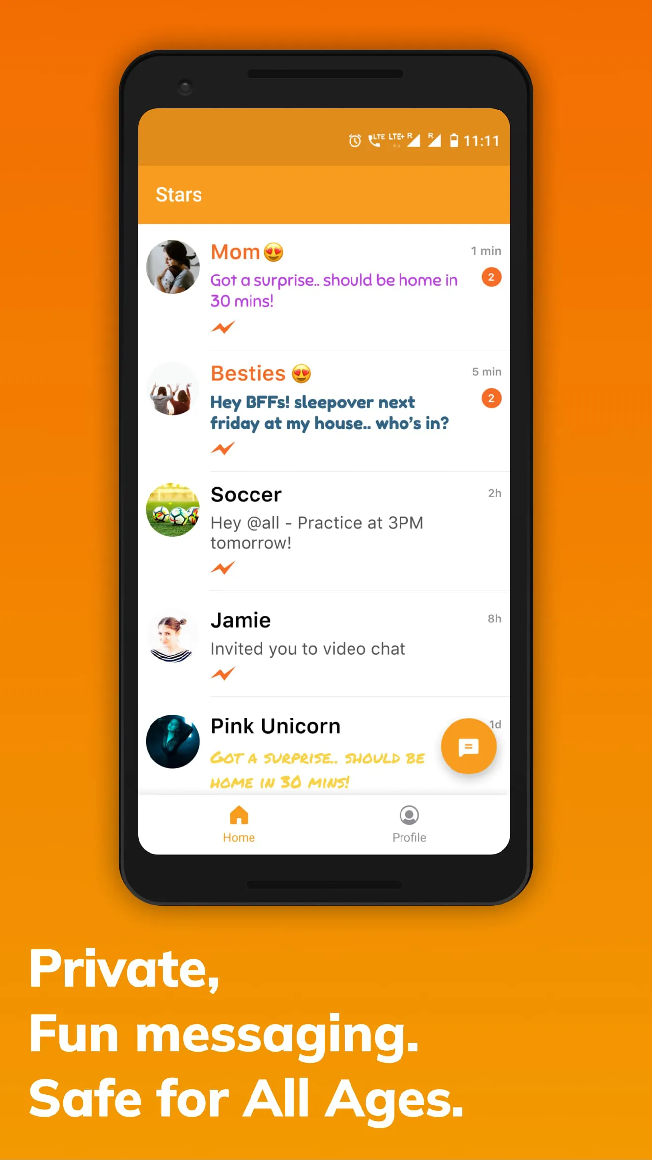 Stars Messenger Kids Safe Chat