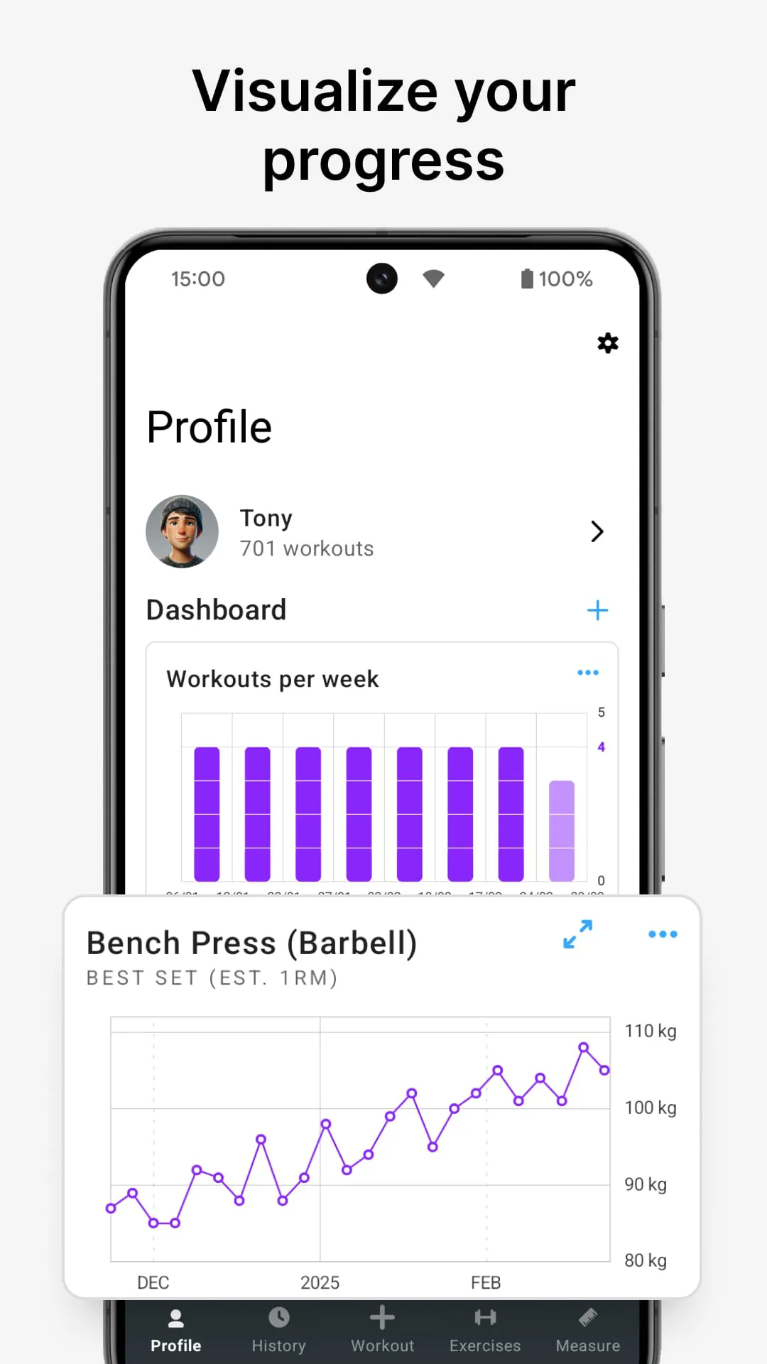 Strong Workout Tracker Gym Log
