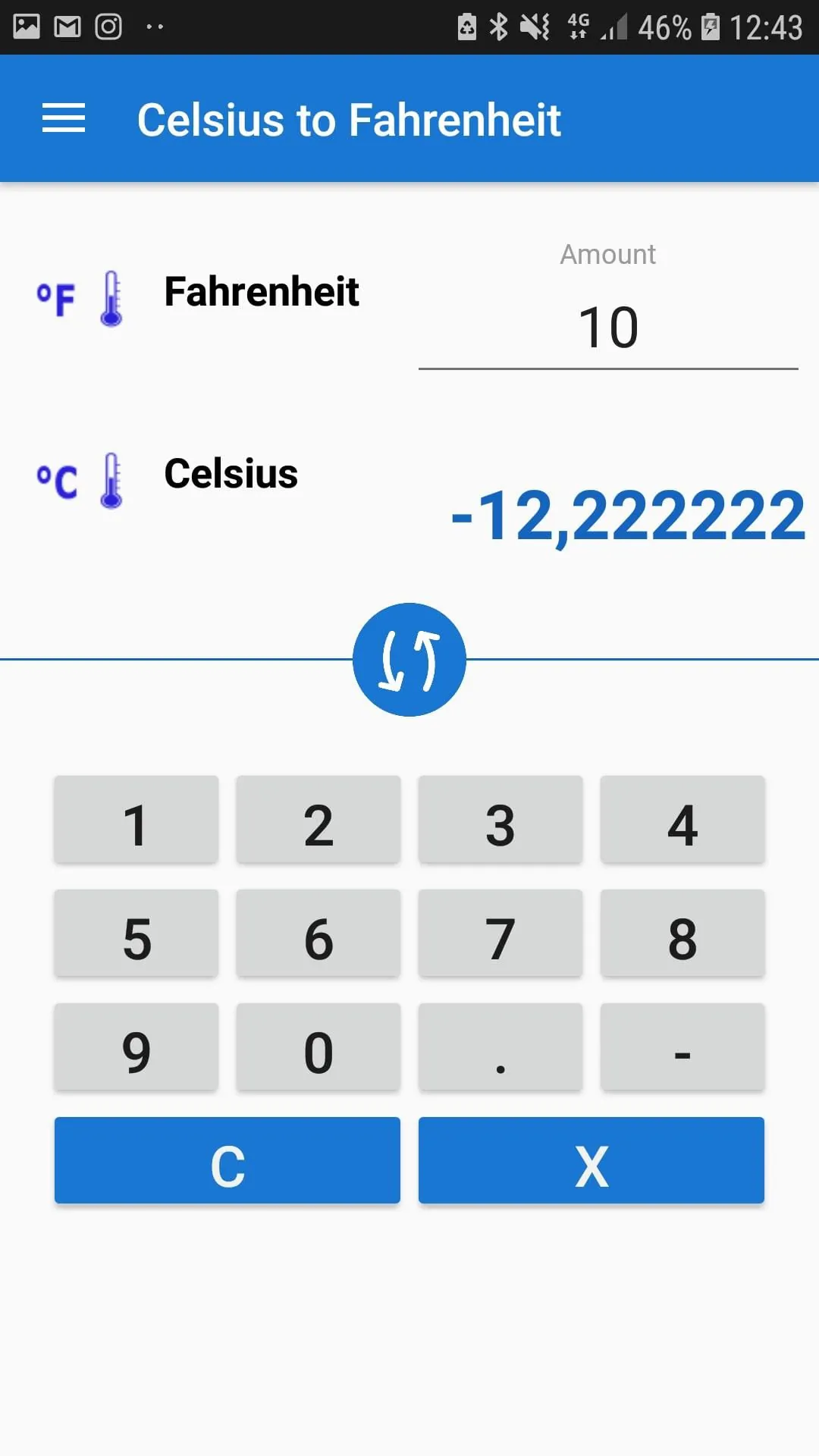 Celsius to Fahrenheit Convert