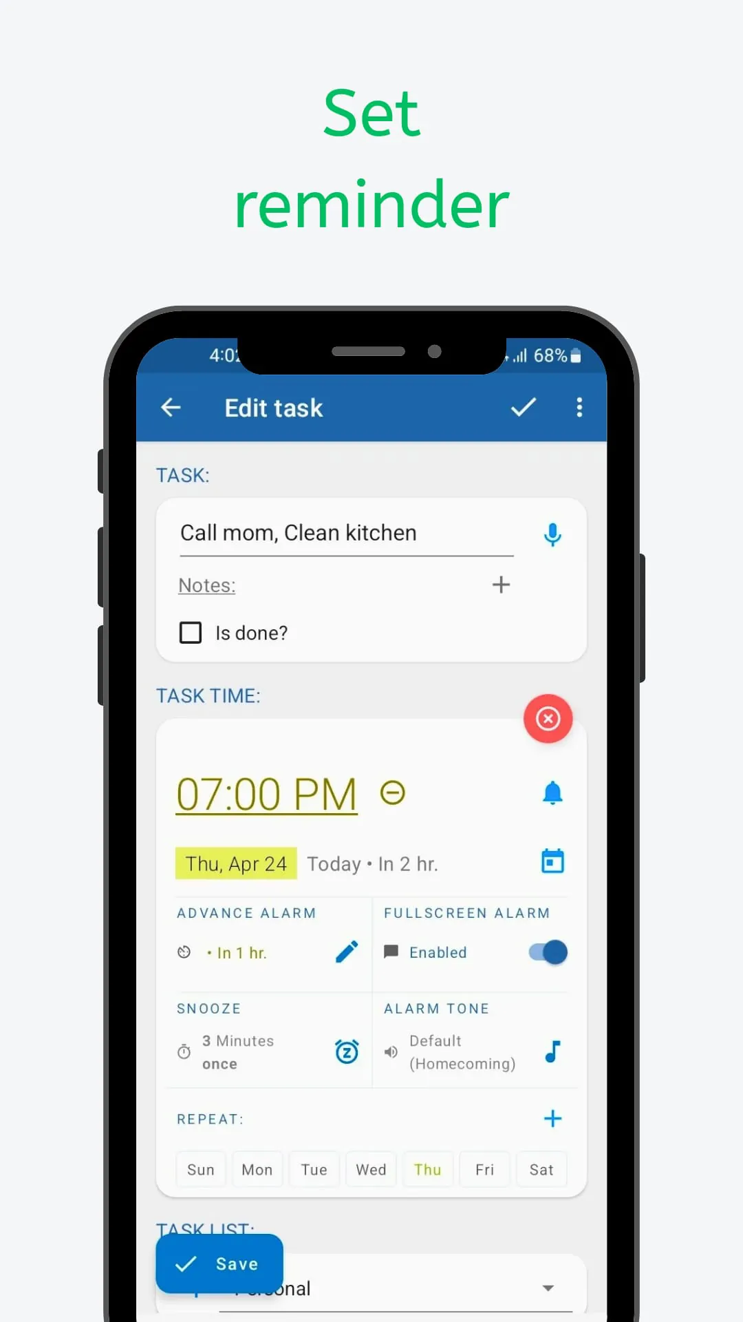 To Do List with Reminder