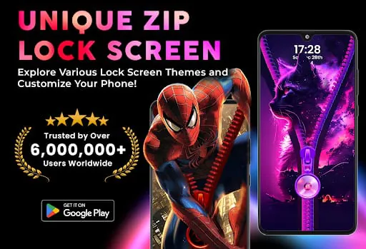 Zipper Lock Screen