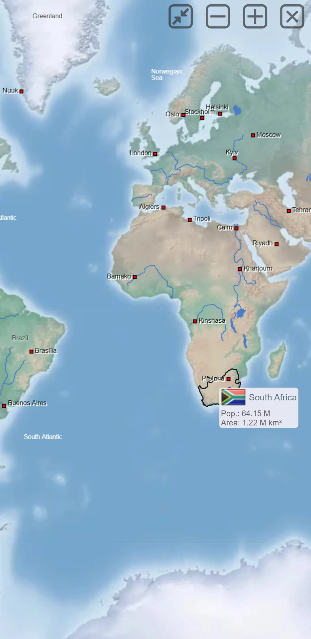 World atlas & world map MxGeo