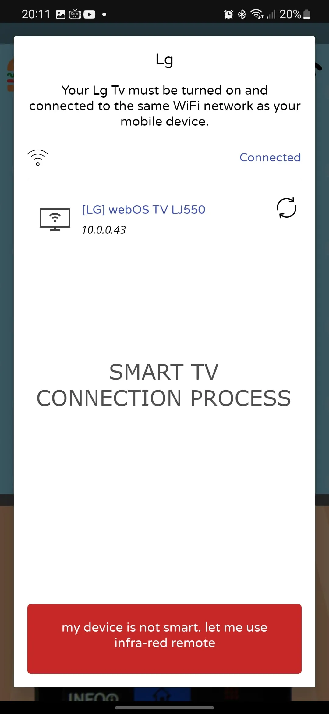 Remote For LG TV Smart + IR