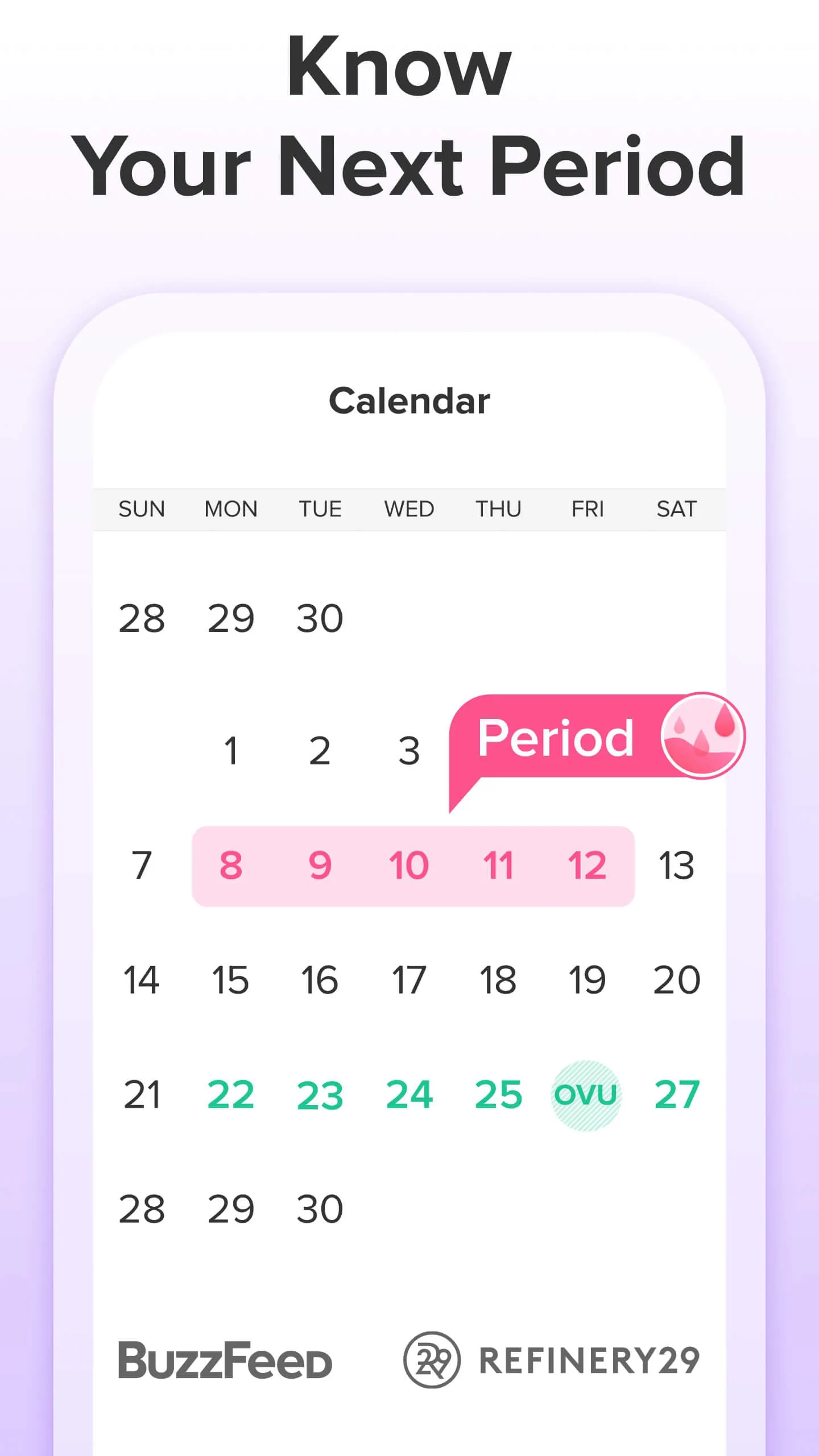 Period Tracker App | Eve Glow