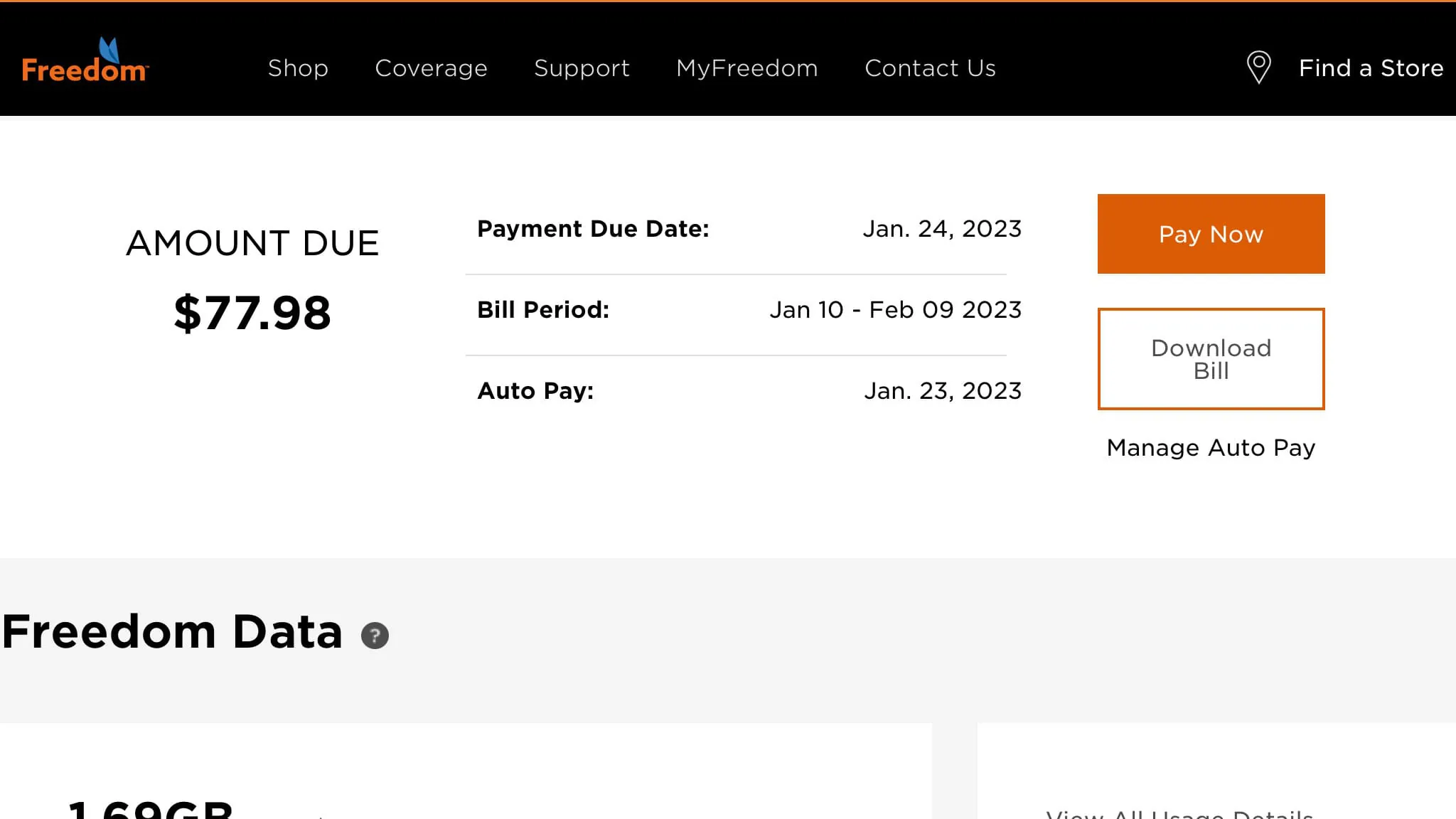 Freedom Mobile My Account