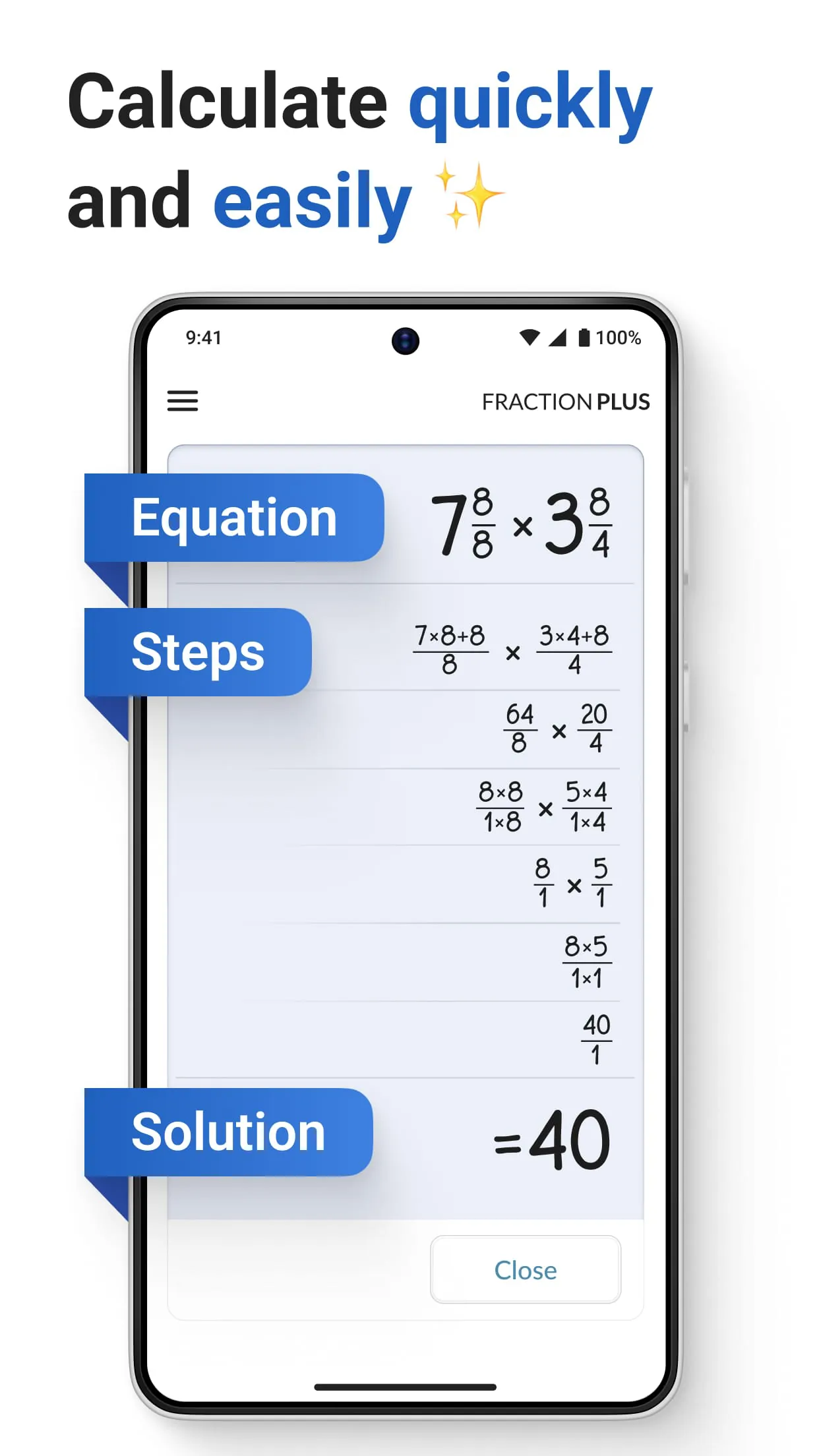 Fraction Calculator Plus