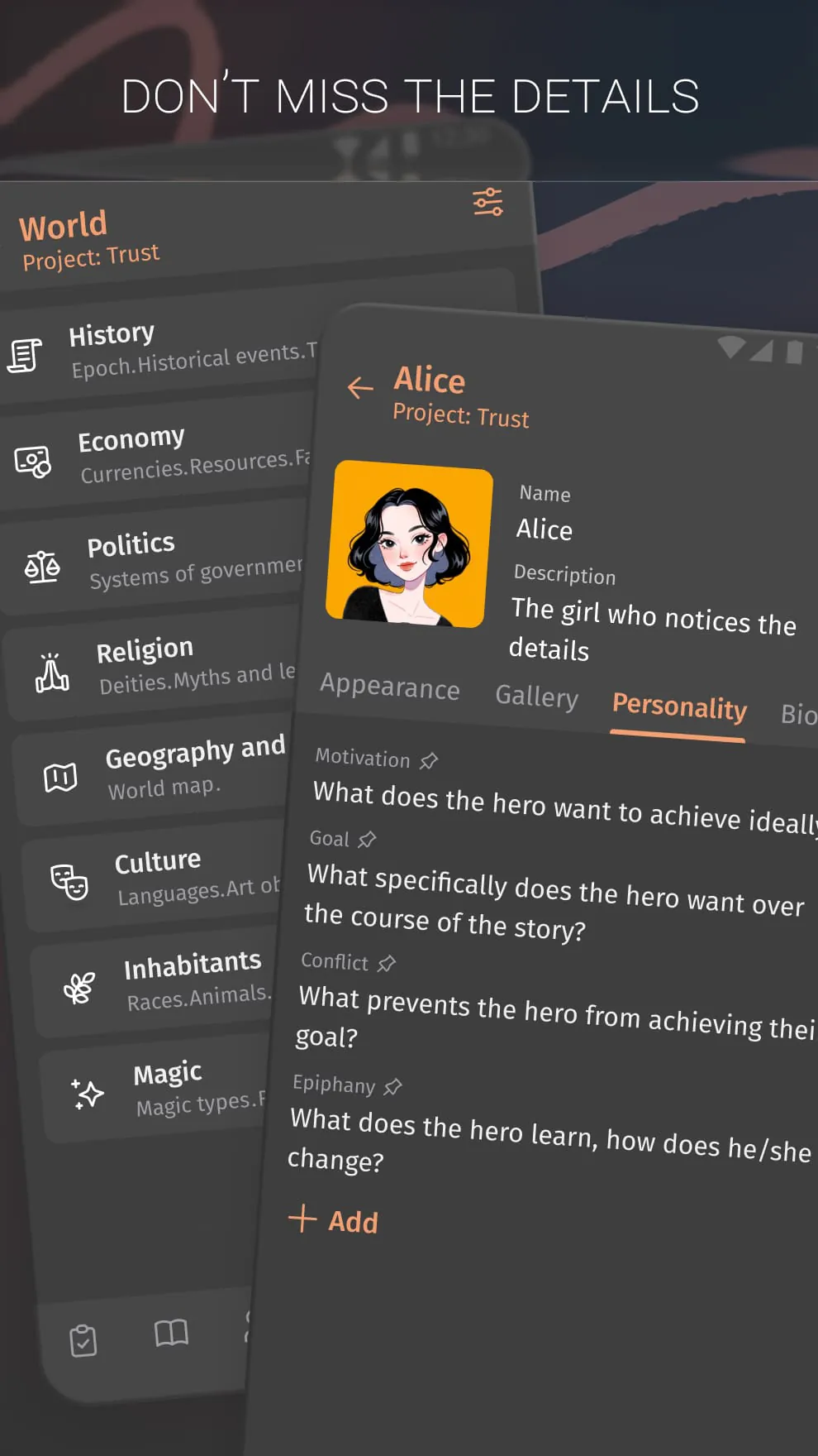 Fabula. Story Planner