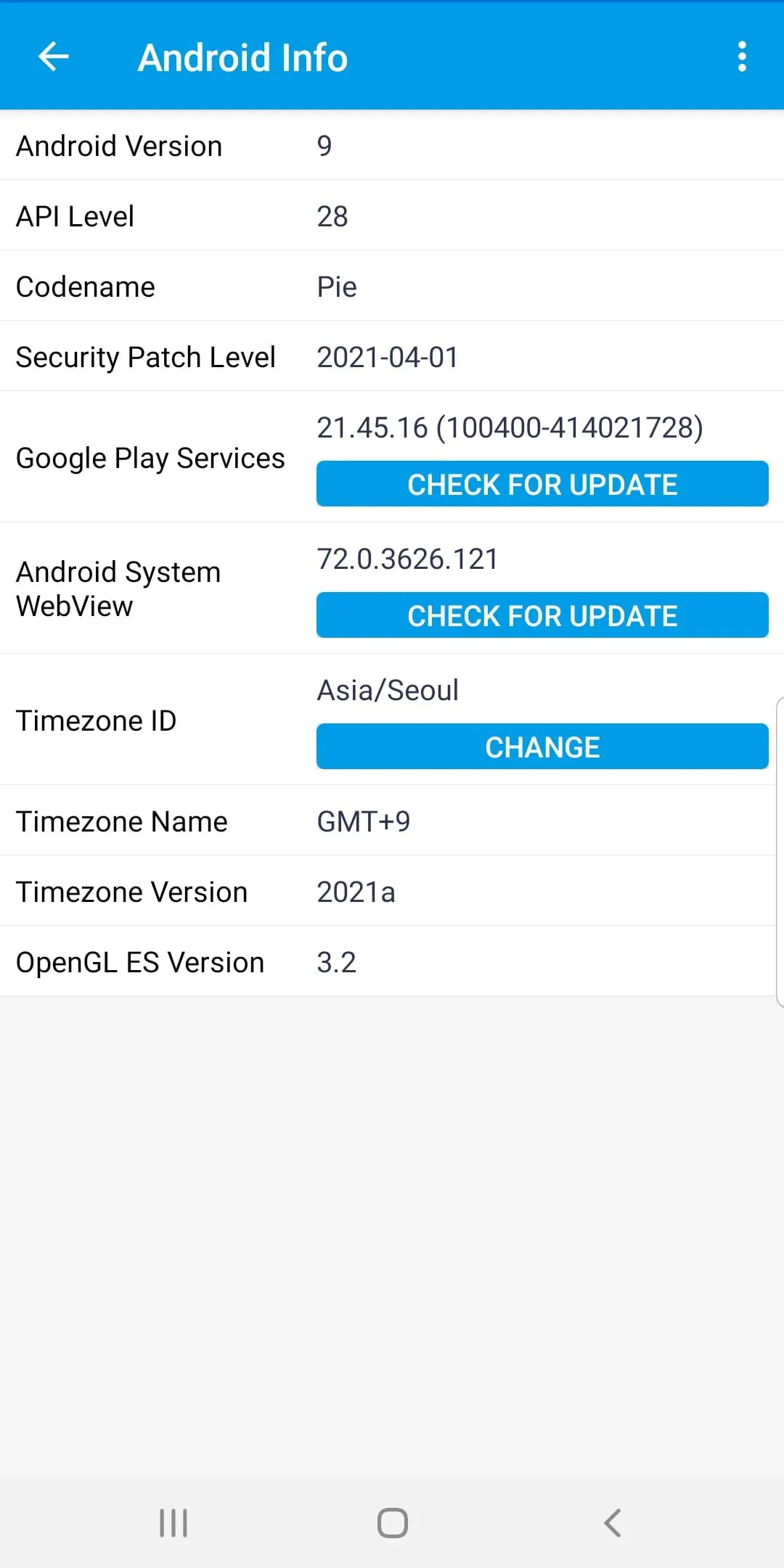 Android System Info