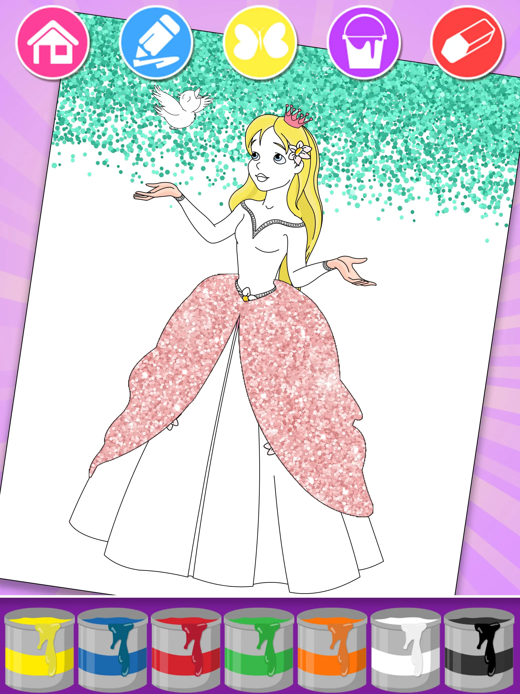 Princess Coloring Book & Games