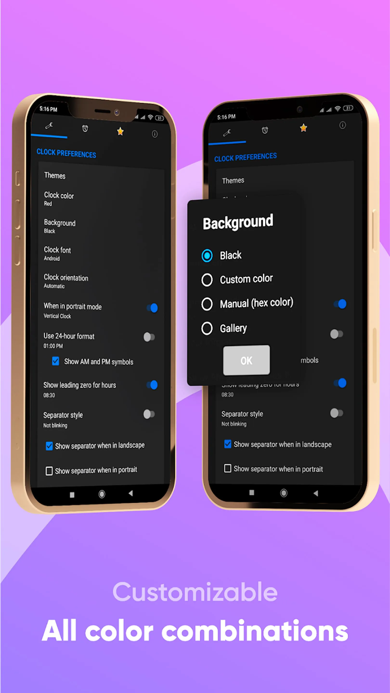Huge Digital Clock Widget