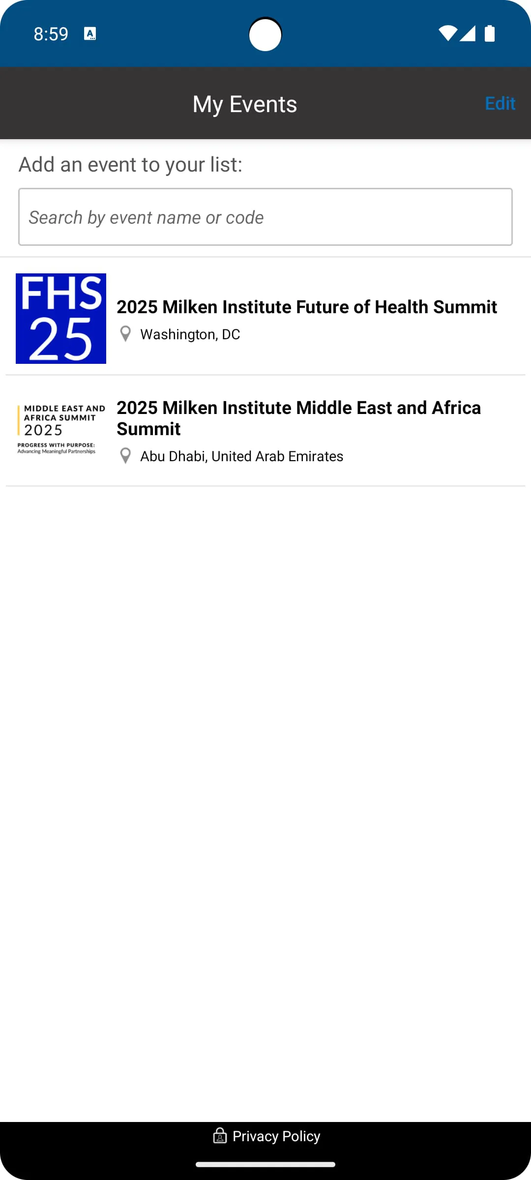 Milken Institute Events