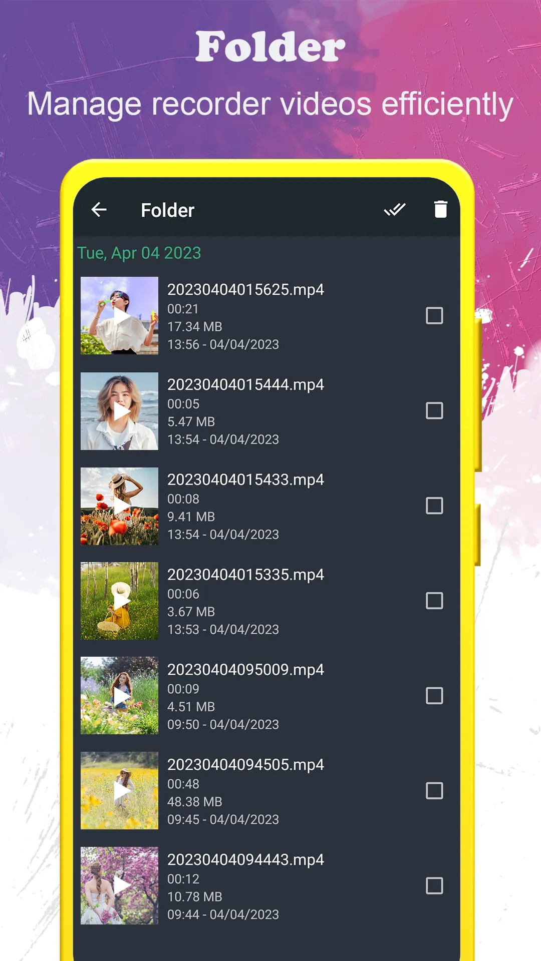 Background video recorder