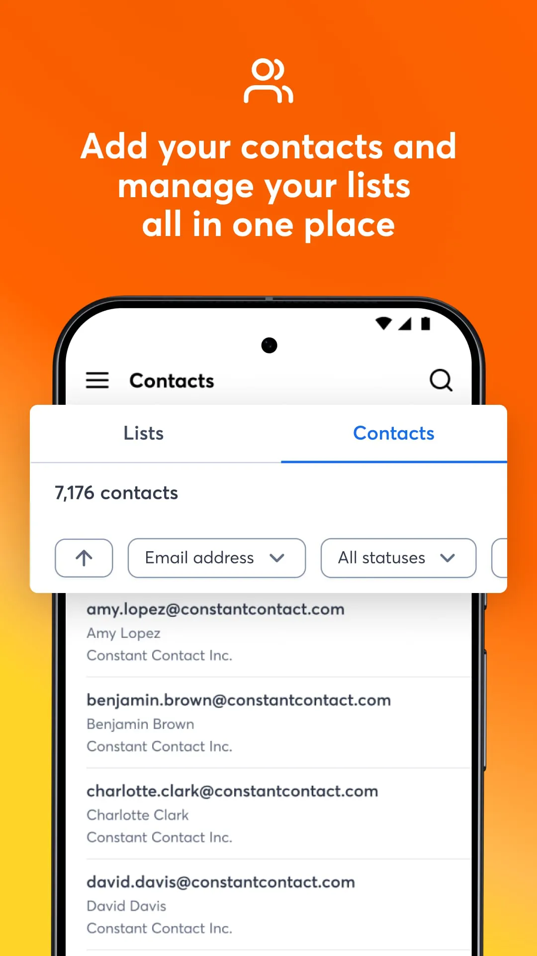 Constant Contact Marketing App