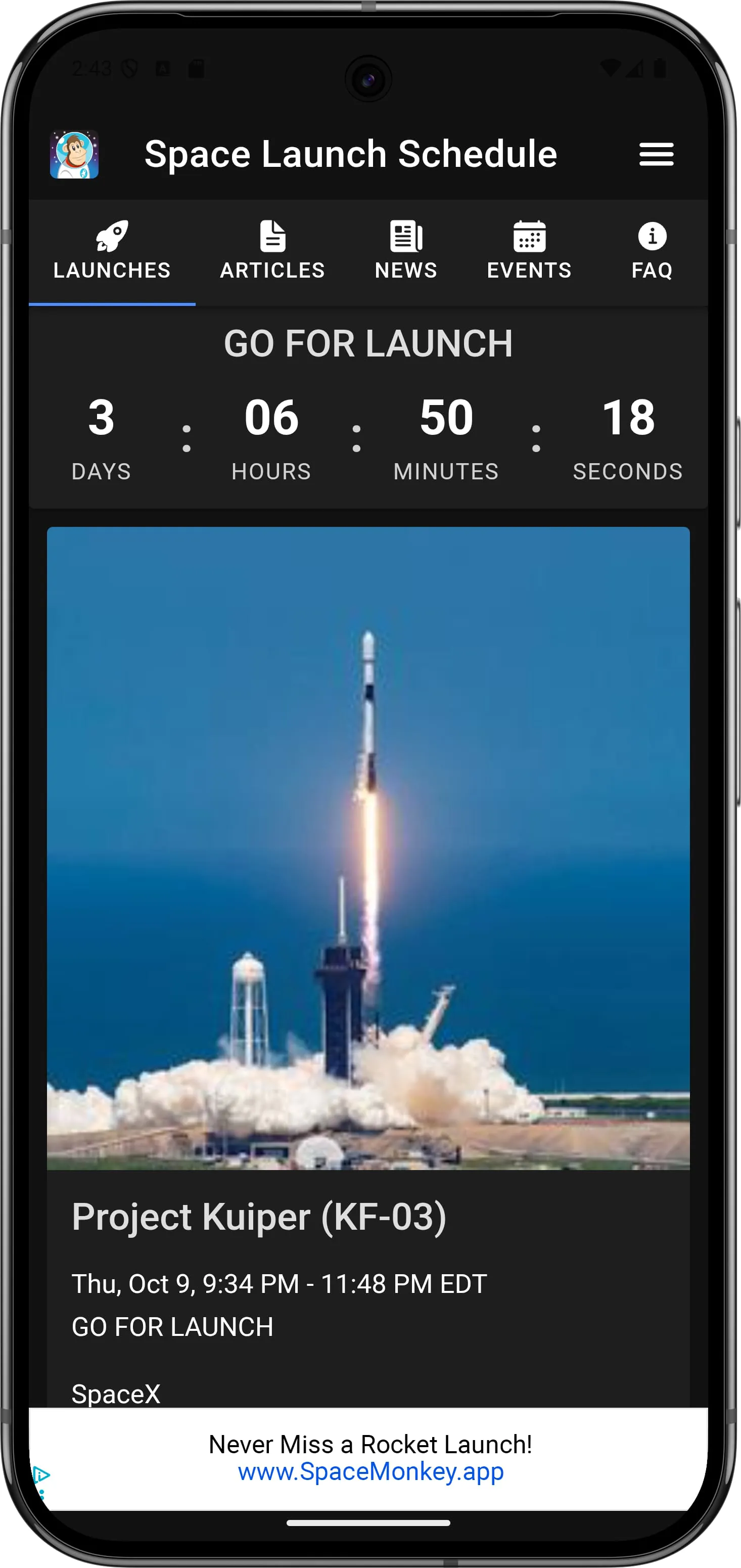 Space Launch Schedule