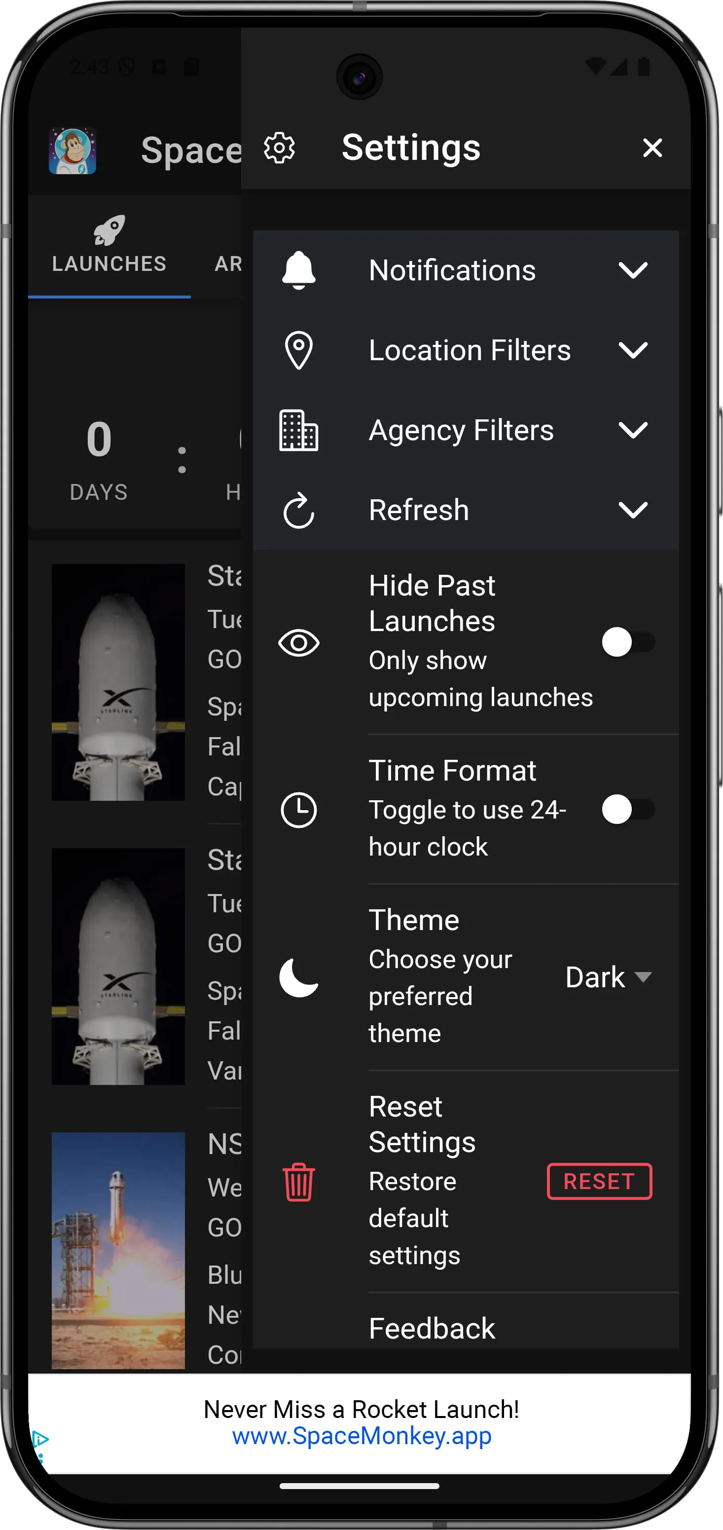 Space Launch Schedule