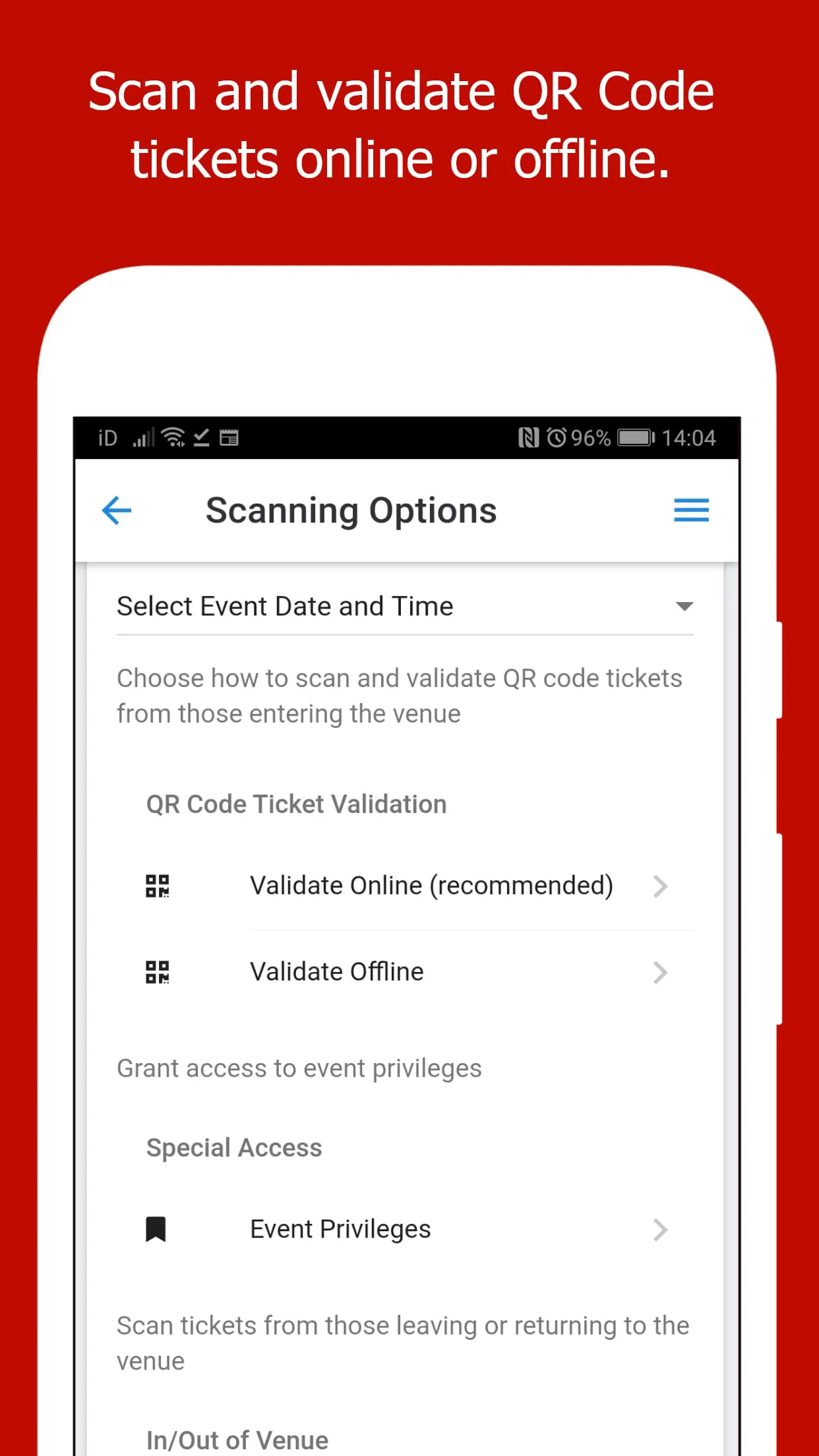 Ticketing.events QR Scanner