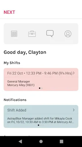 NEXT for Managers and Crew
