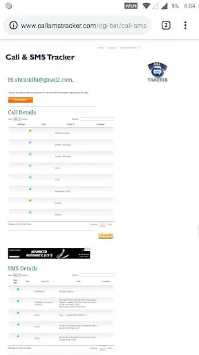 Message and Call Tracker