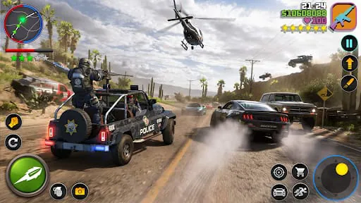 US Cop Car Chase Game 3D