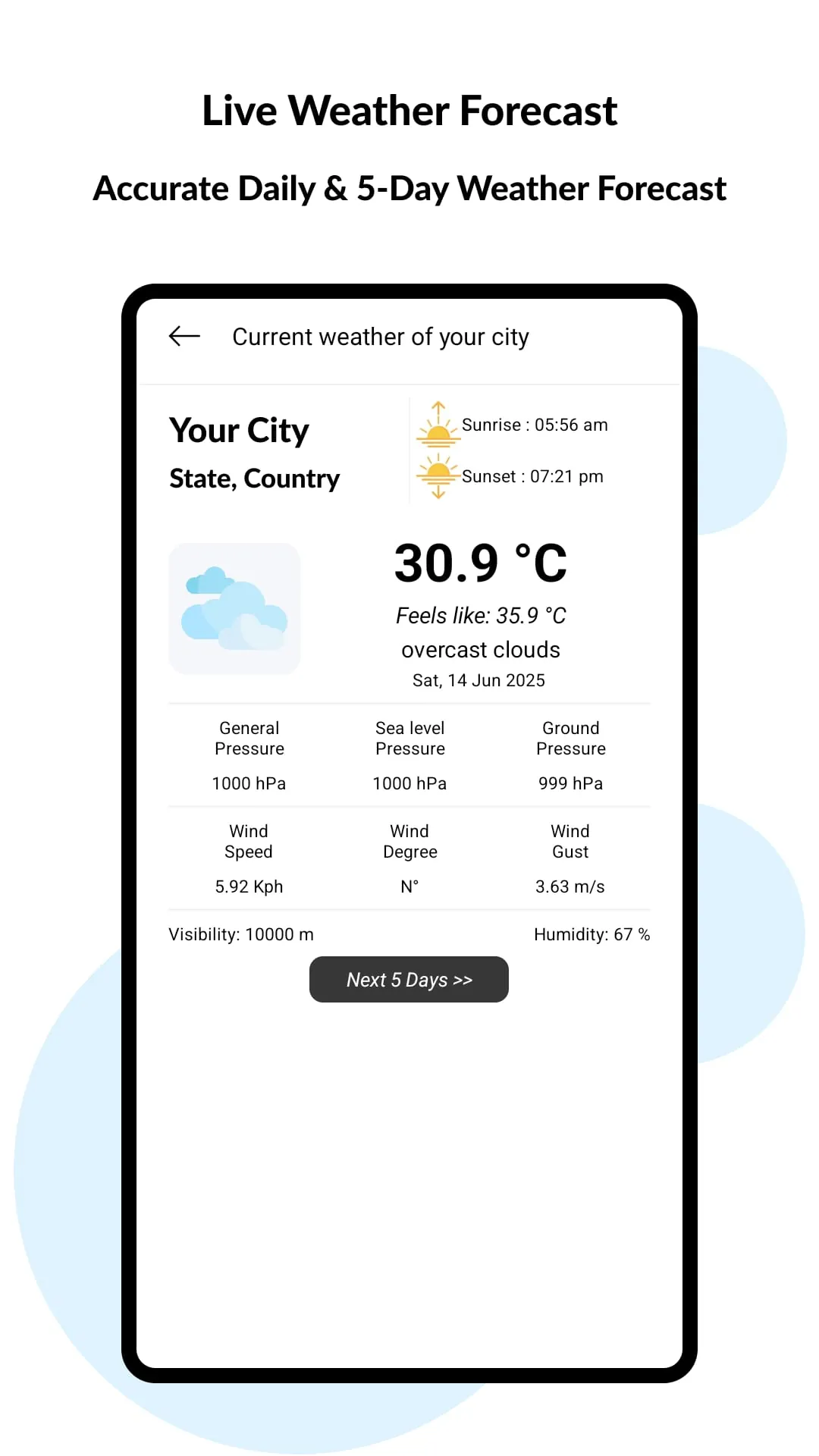 Weather & Room Temperature App