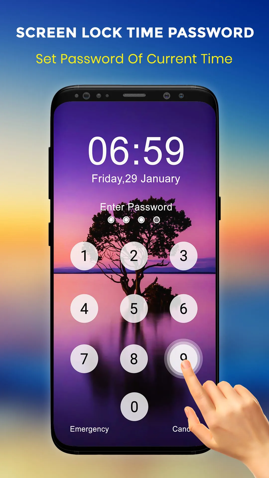 Live Time Password Lock Screen