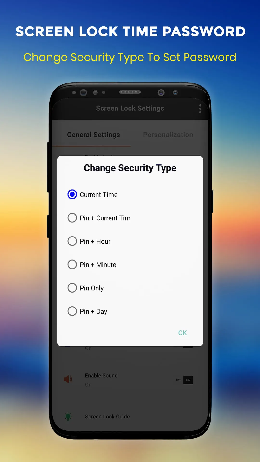 Live Time Password Lock Screen
