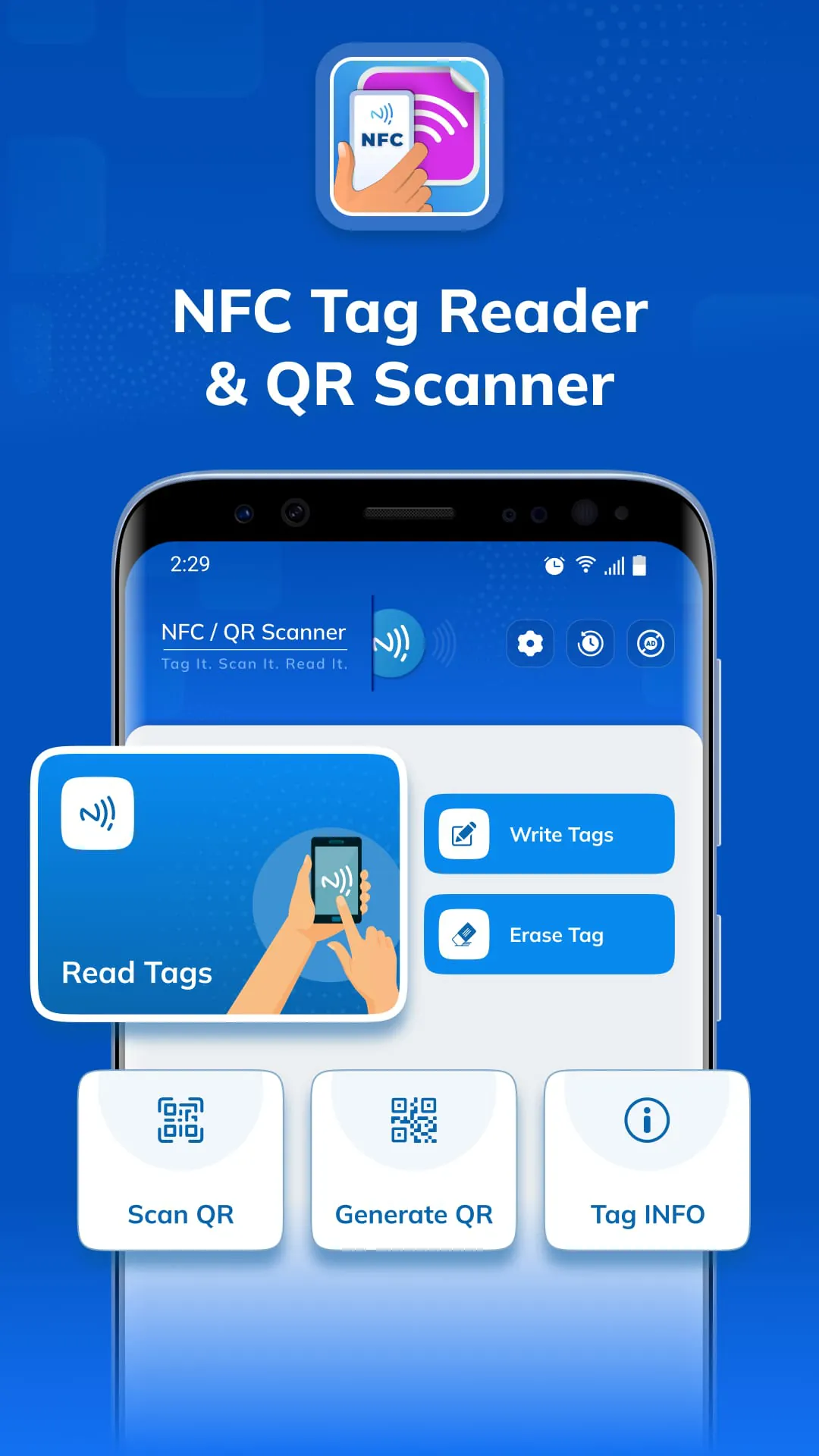 NFC Tag Reader & QR Scanner