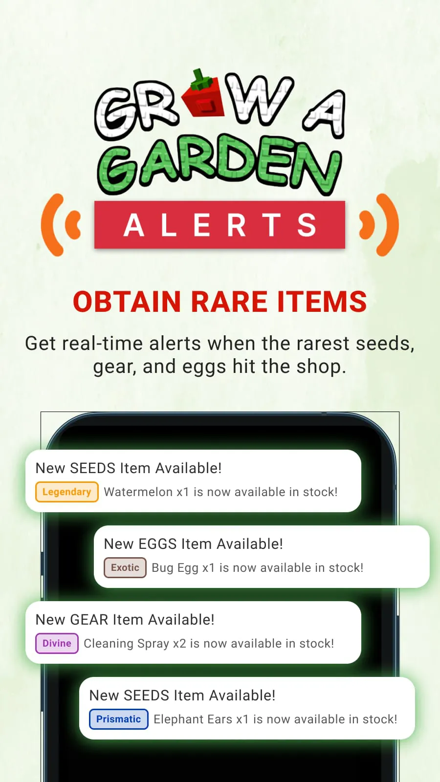 Grow A Garden Alerts