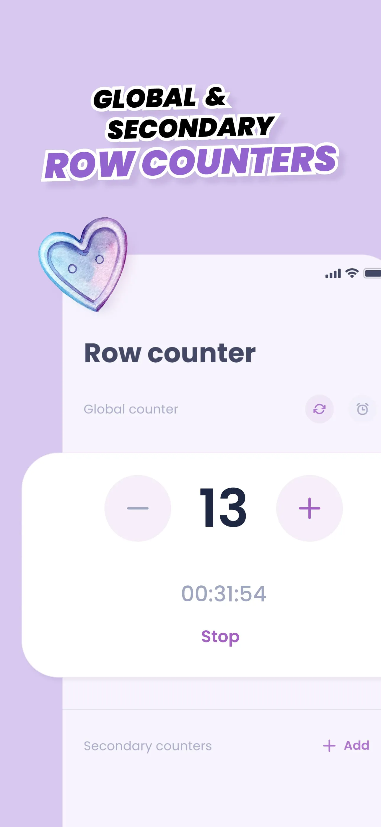 Crochet row counter & patterns
