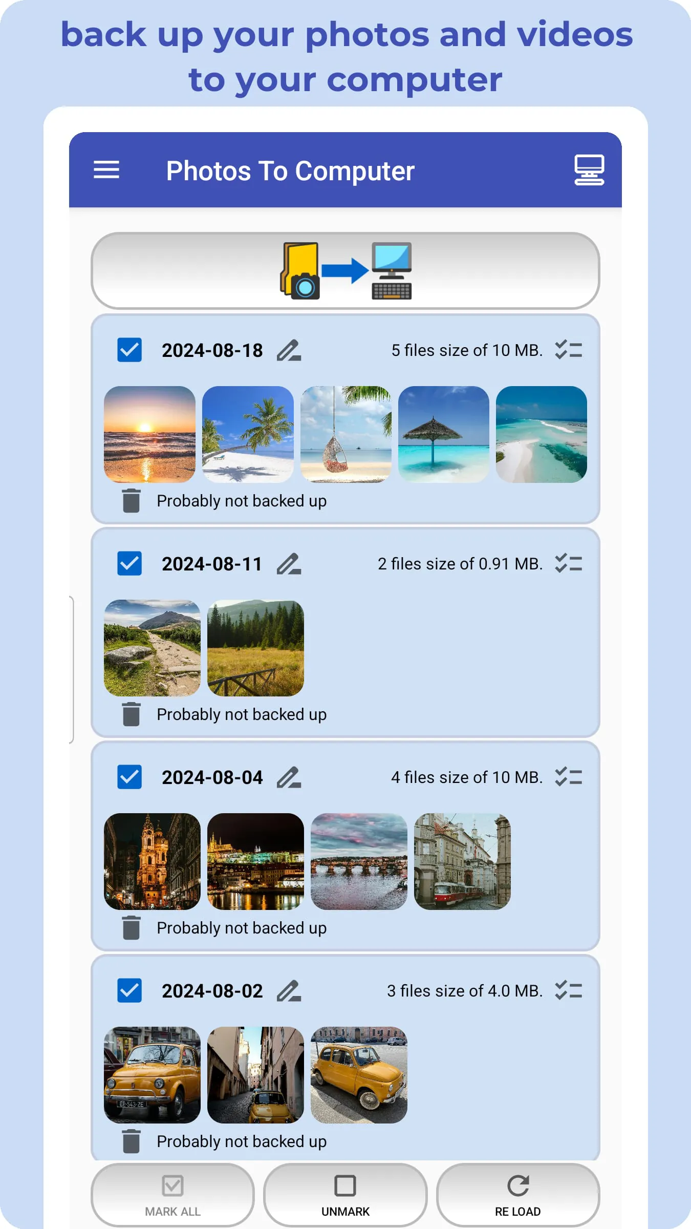 Photos To Computer or NAS