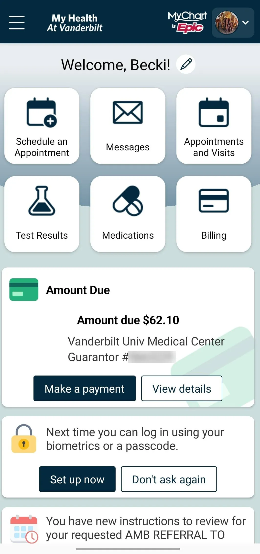 My Health at Vanderbilt