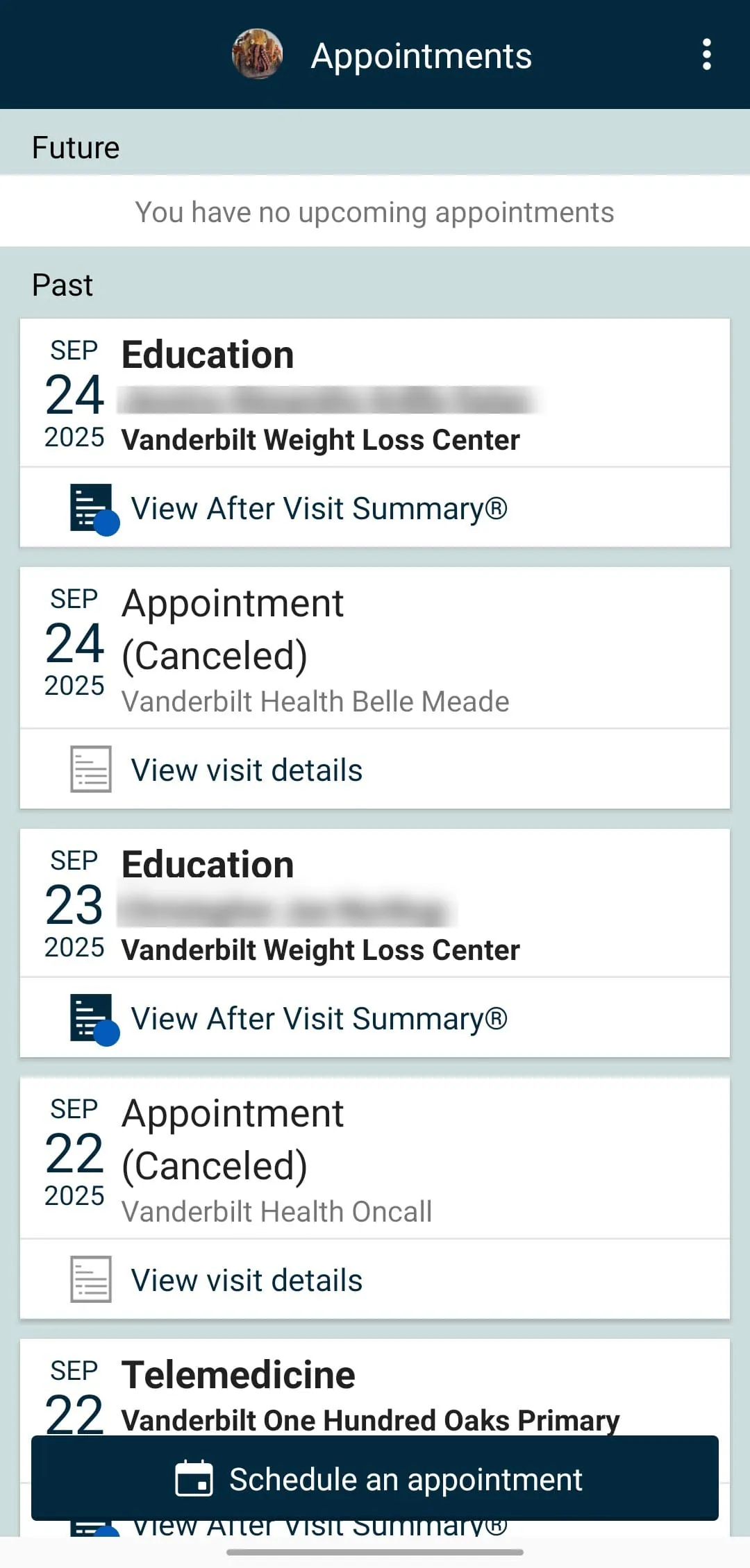 My Health at Vanderbilt