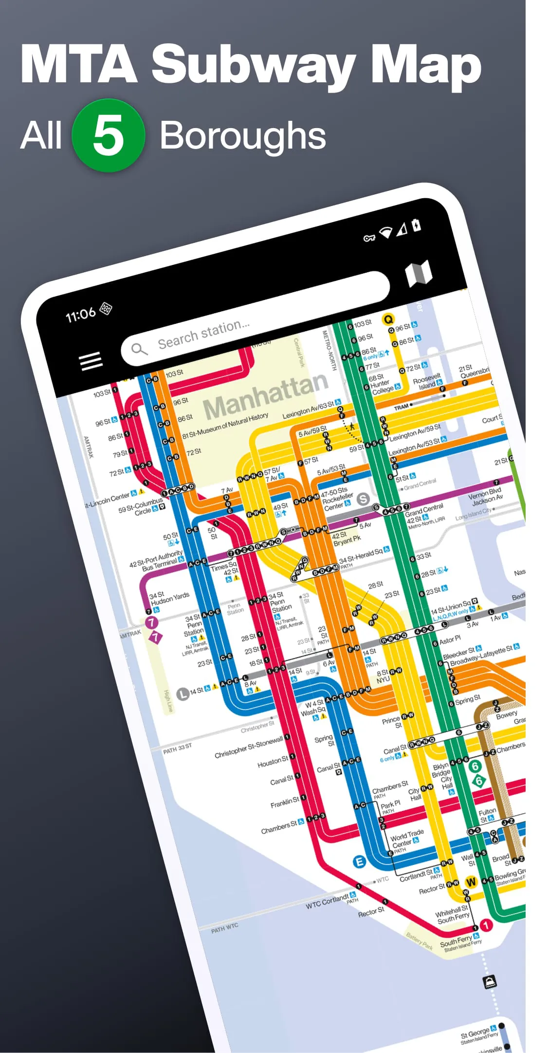 New York Subway MTA Map NYC