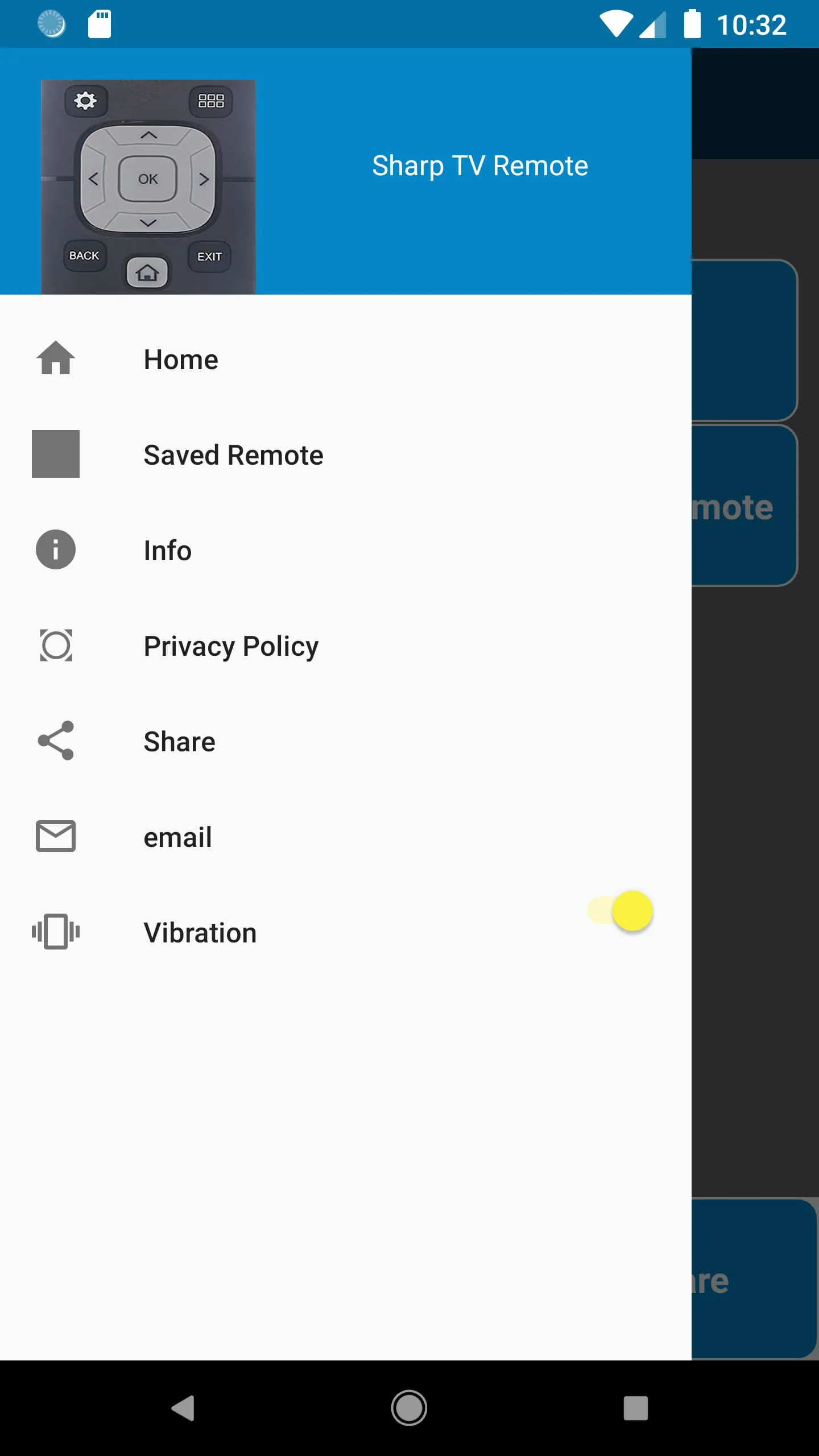 Sharp TV Remote Control